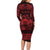 Personalized Denbighshire Sir Ddinbych Family Matching Long Sleeve Bodycon Dress and Hawaiian Shirt Red Gatehouse Denbigh Castle Celtic-inspired - Wonder Print Shop