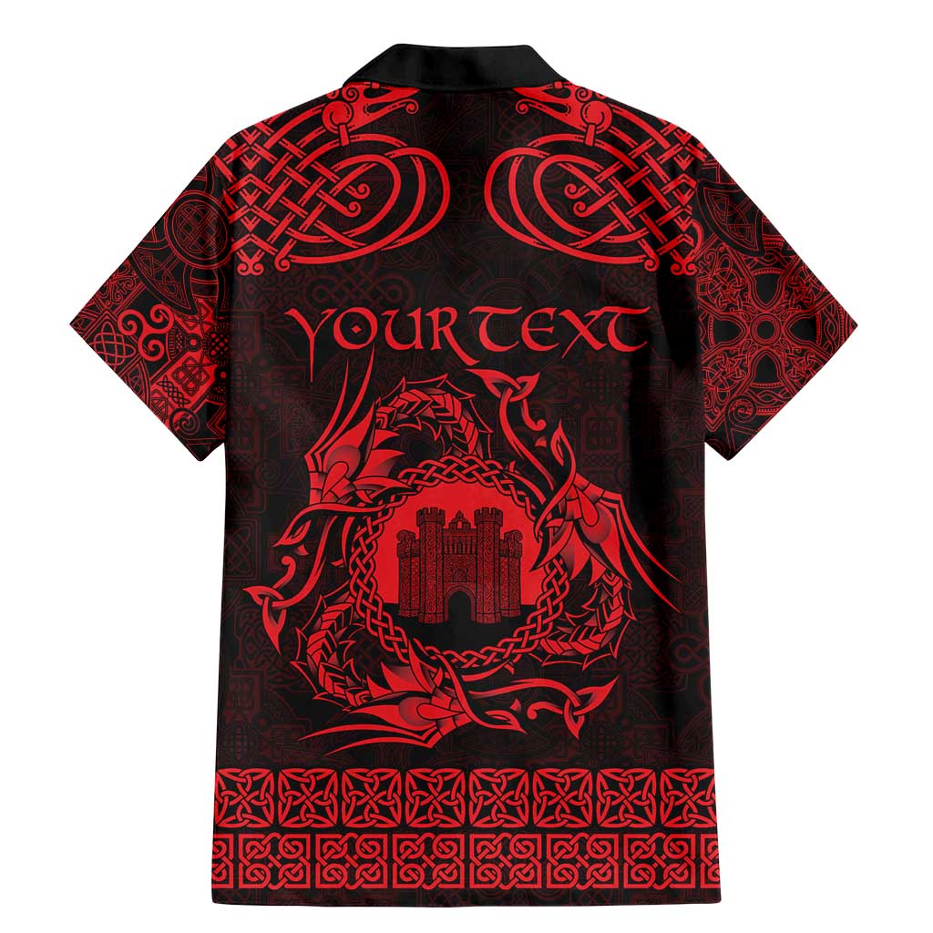 Personalized Denbighshire Sir Ddinbych Family Matching Mermaid Dress and Hawaiian Shirt Red Gatehouse Denbigh Castle Celtic-inspired - Wonder Print Shop