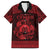 Personalized Denbighshire Sir Ddinbych Family Matching Off The Shoulder Long Sleeve Dress and Hawaiian Shirt Red Gatehouse Denbigh Castle Celtic-inspired - Wonder Print Shop