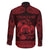 Personalized Denbighshire Sir Ddinbych Family Matching Off The Shoulder Long Sleeve Dress and Hawaiian Shirt Red Gatehouse Denbigh Castle Celtic-inspired - Wonder Print Shop