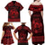 Personalized Denbighshire Sir Ddinbych Family Matching Off Shoulder Maxi Dress and Hawaiian Shirt Red Gatehouse Denbigh Castle Celtic-inspired - Wonder Print Shop