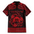 Personalized Denbighshire Sir Ddinbych Family Matching Off Shoulder Maxi Dress and Hawaiian Shirt Red Gatehouse Denbigh Castle Celtic-inspired - Wonder Print Shop
