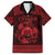 Personalized Denbighshire Sir Ddinbych Family Matching Off Shoulder Short Dress and Hawaiian Shirt Red Gatehouse Denbigh Castle Celtic-inspired - Wonder Print Shop