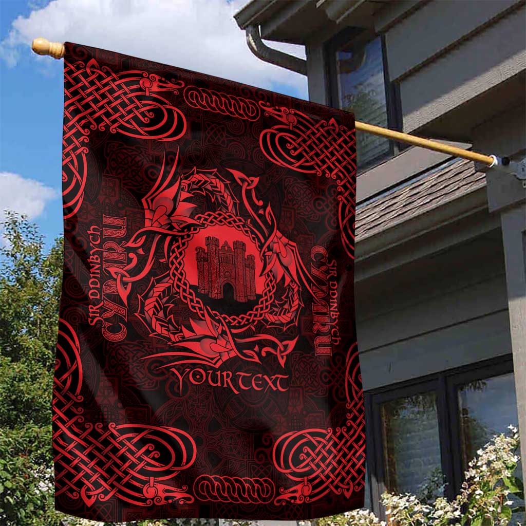 Personalized Denbighshire Sir Ddinbych Garden Flag Red Gatehouse Denbigh Castle Celtic-inspired - Wonder Print Shop
