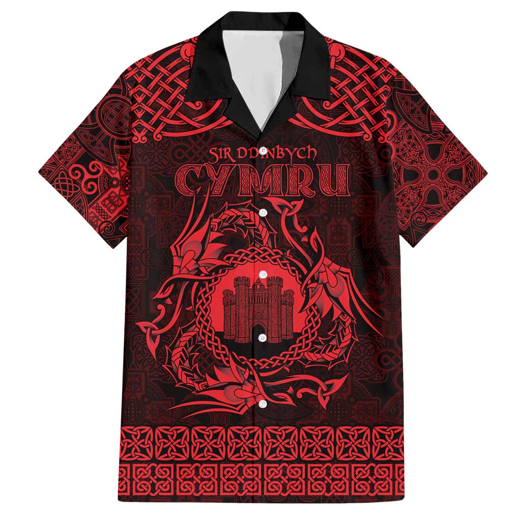 Personalized Denbighshire Sir Ddinbych Hawaiian Shirt Red Gatehouse Denbigh Castle Celtic-inspired - Wonder Print Shop