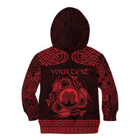 Personalized Denbighshire Sir Ddinbych Kid Hoodie Red Gatehouse Denbigh Castle Celtic-inspired - Wonder Print Shop