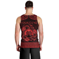 Personalized Denbighshire Sir Ddinbych Men Tank Top Red Gatehouse Denbigh Castle Celtic-inspired - Wonder Print Shop