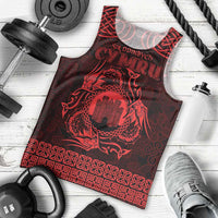 Personalized Denbighshire Sir Ddinbych Men Tank Top Red Gatehouse Denbigh Castle Celtic-inspired - Wonder Print Shop