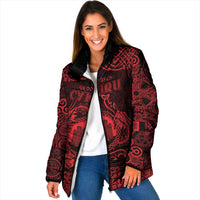 Personalized Denbighshire Sir Ddinbych Padded Jacket Red Gatehouse Denbigh Castle Celtic-inspired - Wonder Print Shop
