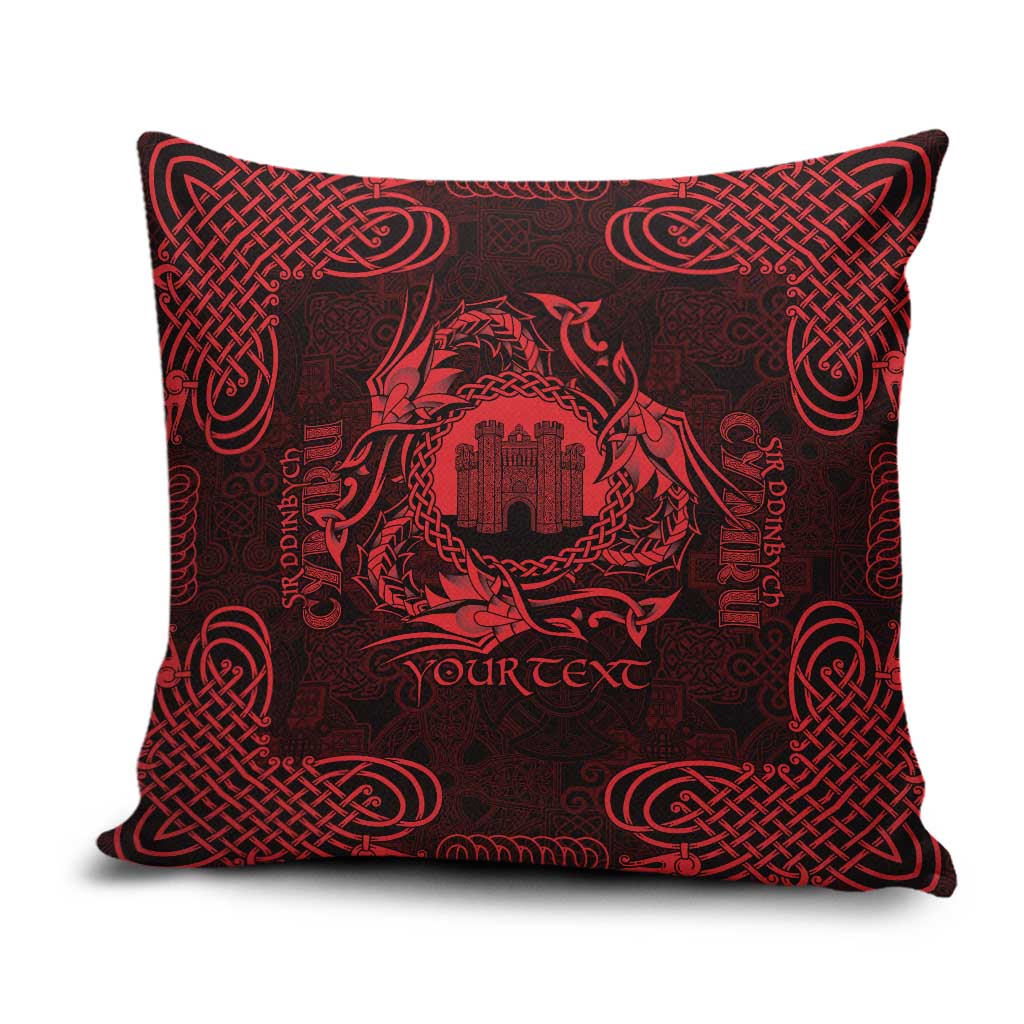 Personalized Denbighshire Sir Ddinbych Pillow Cover Red Gatehouse Denbigh Castle Celtic-inspired - Wonder Print Shop