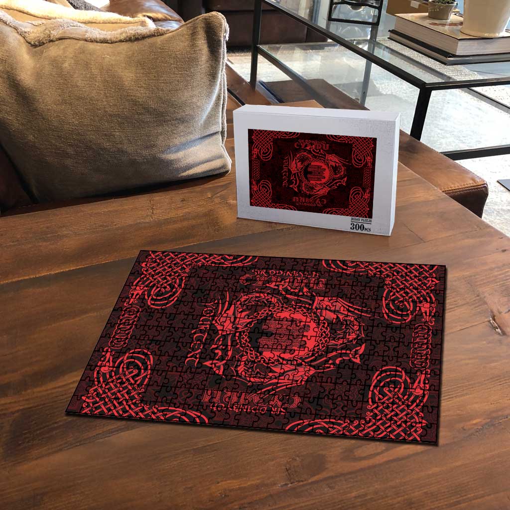 Personalized Denbighshire Sir Ddinbych Puzzle Red Gatehouse Denbigh Castle Celtic-inspired - Wonder Print Shop