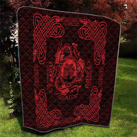 Personalized Denbighshire Sir Ddinbych Quilt Red Gatehouse Denbigh Castle Celtic-inspired - Wonder Print Shop