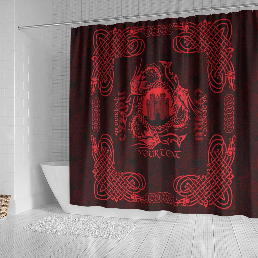 Personalized Denbighshire Sir Ddinbych Shower Curtain Red Gatehouse Denbigh Castle Celtic-inspired - Wonder Print Shop
