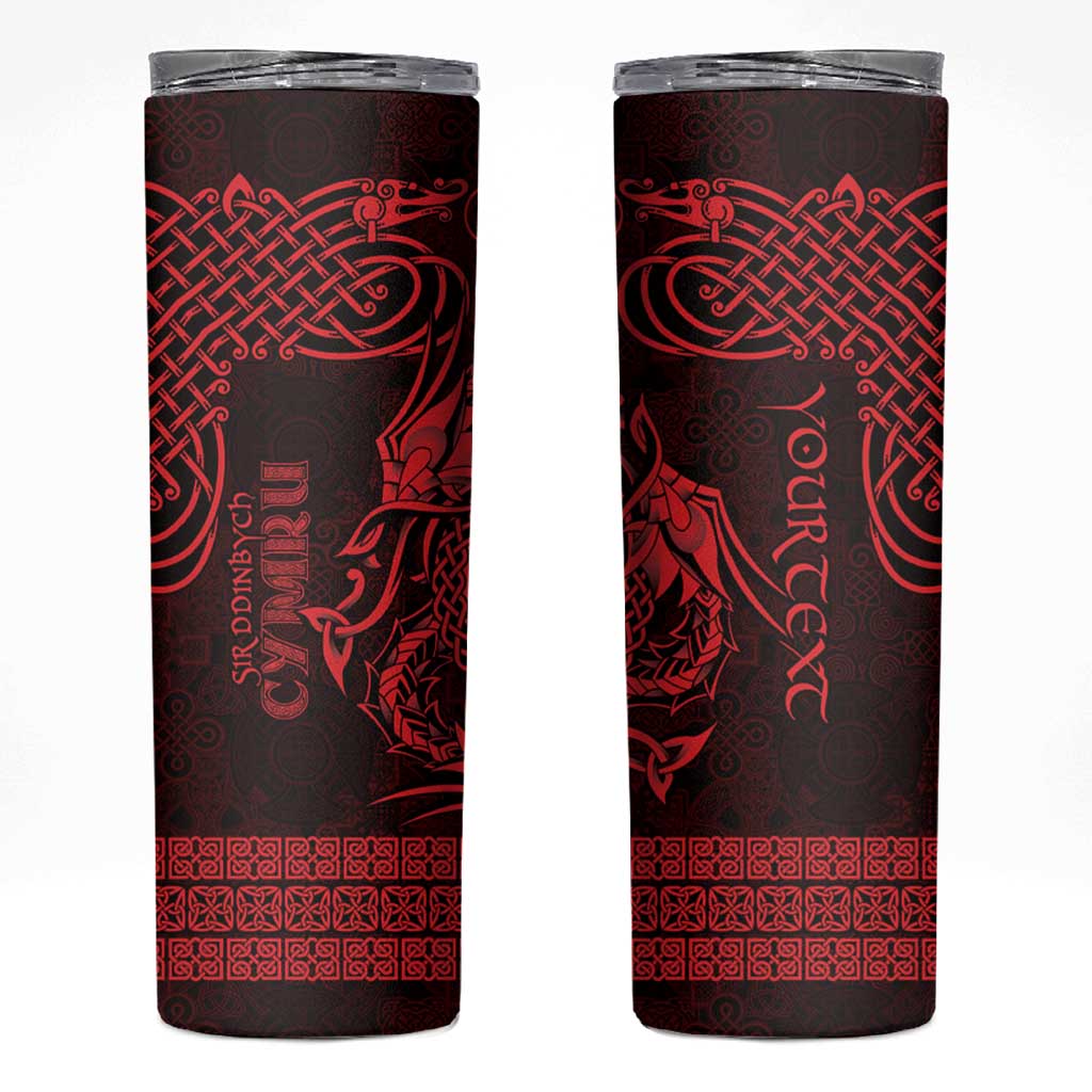 Personalized Denbighshire Sir Ddinbych Skinny Tumbler Red Gatehouse Denbigh Castle Celtic-inspired - Wonder Print Shop