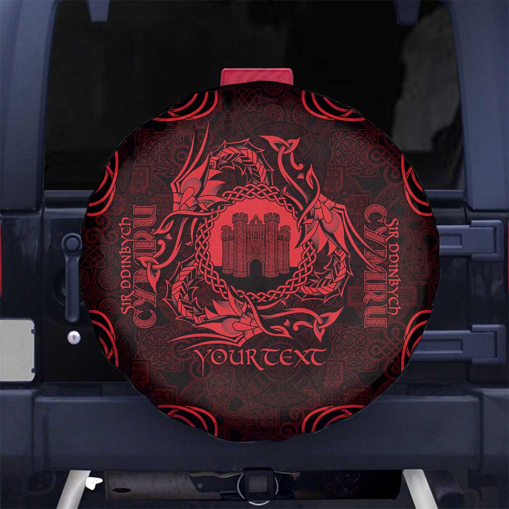 Personalized Denbighshire Sir Ddinbych Spare Tire Cover Red Gatehouse Denbigh Castle Celtic-inspired - Wonder Print Shop
