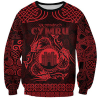 Personalized Denbighshire Sir Ddinbych Sweatshirt Red Gatehouse Denbigh Castle Celtic-inspired - Wonder Print Shop