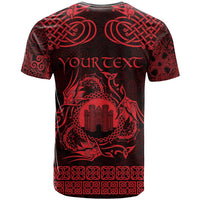 Personalized Denbighshire Sir Ddinbych T Shirt Red Gatehouse Denbigh Castle Celtic-inspired - Wonder Print Shop