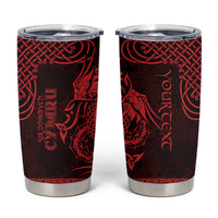 Personalized Denbighshire Sir Ddinbych Tumbler Cup Red Gatehouse Denbigh Castle Celtic-inspired - Wonder Print Shop