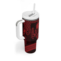 Personalized Denbighshire Sir Ddinbych Tumbler With Handle Red Gatehouse Denbigh Castle Celtic-inspired - Wonder Print Shop