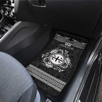 Personalized Flintshire Sir y Fflint Car Mats Black Four Choughs Celtic-inspired - Wonder Print Shop