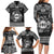 Personalized Flintshire Sir y Fflint Family Matching Long Sleeve Bodycon Dress and Hawaiian Shirt Black Four Choughs Celtic-inspired - Wonder Print Shop