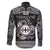 Personalized Flintshire Sir y Fflint Family Matching Long Sleeve Bodycon Dress and Hawaiian Shirt Black Four Choughs Celtic-inspired - Wonder Print Shop