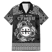 Personalized Flintshire Sir y Fflint Family Matching Mermaid Dress and Hawaiian Shirt Black Four Choughs Celtic-inspired - Wonder Print Shop
