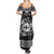 Personalized Flintshire Sir y Fflint Family Matching Summer Maxi Dress and Hawaiian Shirt Black Four Choughs Celtic-inspired - Wonder Print Shop