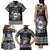 Personalized Flintshire Sir y Fflint Family Matching Tank Maxi Dress and Hawaiian Shirt Black Four Choughs Celtic-inspired - Wonder Print Shop