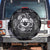 Personalized Flintshire Sir y Fflint Spare Tire Cover Black Four Choughs Celtic-inspired - Wonder Print Shop