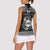 Personalized Flintshire Sir y Fflint Women Sleeveless Polo Shirt Black Four Choughs Celtic-inspired - Wonder Print Shop