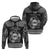 Personalized Flintshire Sir y Fflint Zip Hoodie Black Four Choughs Celtic-inspired - Wonder Print Shop