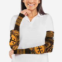 Personalized Flintshire Sir y Fflint Arm Sleeves Gold Four Choughs Celtic-inspired - Wonder Print Shop