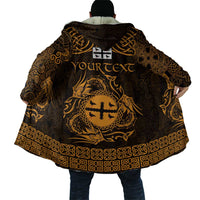 Personalized Flintshire Sir y Fflint Cloak Gold Four Choughs Celtic-inspired - Wonder Print Shop