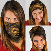 Personalized Flintshire Sir y Fflint Neck Gaiter Gold Four Choughs Celtic-inspired - Wonder Print Shop