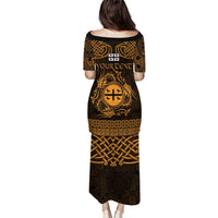 Personalized Flintshire Sir y Fflint Puletasi Gold Four Choughs Celtic-inspired - Wonder Print Shop