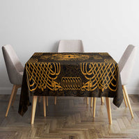 Personalized Flintshire Sir y Fflint Tablecloth Gold Four Choughs Celtic-inspired - Wonder Print Shop