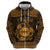 Personalized Flintshire Sir y Fflint Zip Hoodie Gold Four Choughs Celtic-inspired - Wonder Print Shop