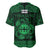 Personalized Flintshire Sir y Fflint Baseball Jersey Green Four Choughs Celtic-inspired - Wonder Print Shop
