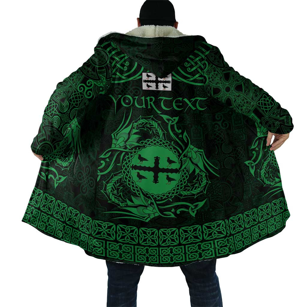 Personalized Flintshire Sir y Fflint Cloak Green Four Choughs Celtic-inspired - Wonder Print Shop