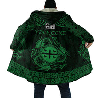 Personalized Flintshire Sir y Fflint Cloak Green Four Choughs Celtic-inspired - Wonder Print Shop