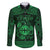 Personalized Flintshire Sir y Fflint Family Matching Long Sleeve Bodycon Dress and Hawaiian Shirt Green Four Choughs Celtic-inspired - Wonder Print Shop