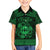 Personalized Flintshire Sir y Fflint Family Matching Summer Maxi Dress and Hawaiian Shirt Green Four Choughs Celtic-inspired - Wonder Print Shop