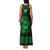 Personalized Flintshire Sir y Fflint Family Matching Tank Maxi Dress and Hawaiian Shirt Green Four Choughs Celtic-inspired - Wonder Print Shop