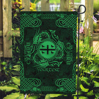 Personalized Flintshire Sir y Fflint Garden Flag Green Four Choughs Celtic-inspired - Wonder Print Shop