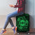 Personalized Flintshire Sir y Fflint Luggage Cover Green Four Choughs Celtic-inspired - Wonder Print Shop