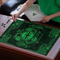 Personalized Flintshire Sir y Fflint Puzzle Green Four Choughs Celtic-inspired - Wonder Print Shop