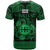 Personalized Flintshire Sir y Fflint T Shirt Green Four Choughs Celtic-inspired - Wonder Print Shop