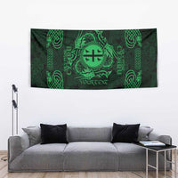 Personalized Flintshire Sir y Fflint Tapestry Green Four Choughs Celtic-inspired - Wonder Print Shop