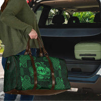 Personalized Flintshire Sir y Fflint Travel Bag Green Four Choughs Celtic-inspired - Wonder Print Shop
